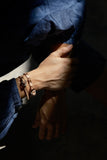 DAYA [ power ] - bracelet smooth - 100% cow leather 100% silver rings