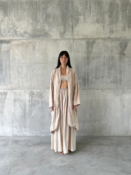 BUNGA  [flower] - long skirt 100% linen