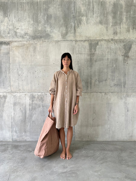 BAYU SHORT [ wind ]  - dress short -  100% nila linen cotton