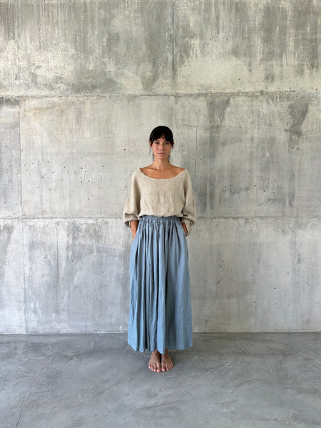 MAWAR [ rose ] - skirt - 100% linen