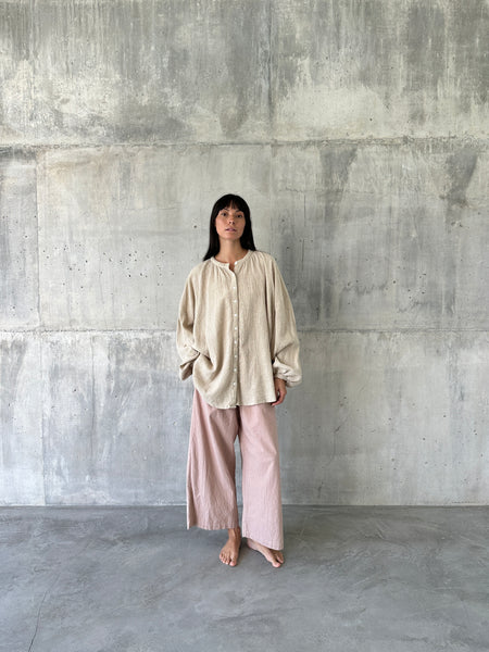 TERLALU [ too ]  - blouse 100% crinkle linen
