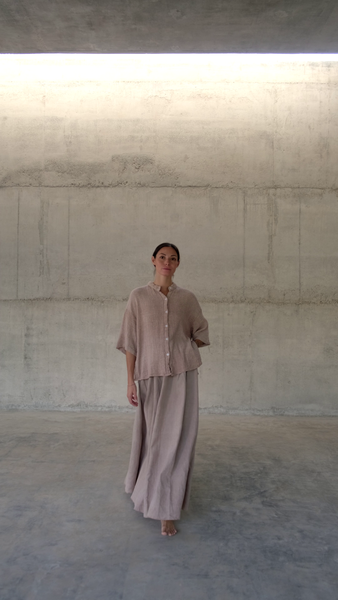 BUNGA [flower] - skirt - 100% linen