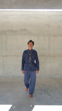MUKA [ face ] - shirt jacket 100% blacu cotton